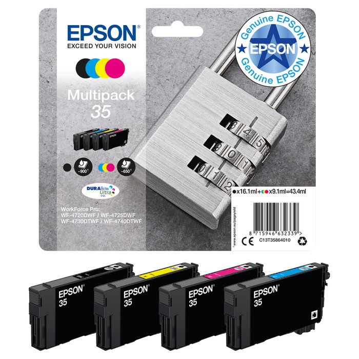 Epson Multipack 35 DURABrite Ultra C13T35864010 (4 colores) Epson Multipack 35 DURABrite Ultra C13T35864010 (4 colores)