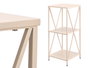 GIFTDECOR Estantería de 3 Baldas Beige