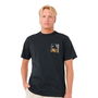 Camiseta de Manga Corta Hombre Rip Curl Aots Ty Williams Coastline Tee Negro S