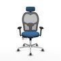PIQUERAS Y CRESPO Silla de oficina Jorquera con mecanismo Sincro/Traslack Azul claro y Gris