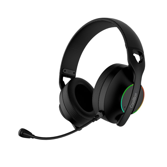 COOLBOX Auriculares WB01 RGB Negro