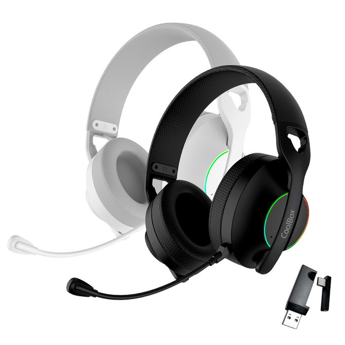 COOLBOX Auriculares WB01 RGB Negro