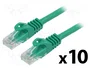 LANBERG Patch Cord Cat 6 U/UTP 3m Verde