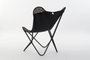 DKD Home Decor Sillón Indio Negro Blanco 65 x 90 x 74 cm Algodón Hierro