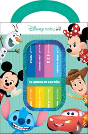 PI KIDS, Disney Baby: Mi primera biblioteca - 12 libros de cartón - Bloque de libros - B