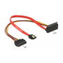 DeLOCK 85515 Cable SATA 6 Gb/s con conector 22 pin angulado, 7 pin y 15 pin, 30 cm