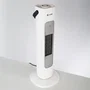 Calefactor Vertical PTC con Ventilador 800/1600W Blanco, 3 Potencias, Termostato Regulable y Triple Sistema de Seguridad, Caliente Frío