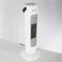 Orbegozo Calefactor de aire caliente vertical, ventilador, 200/800/1600W, termostato regulable, triple seguridad, blanco