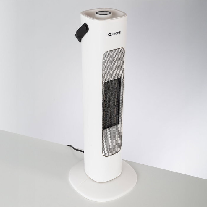 Calefactor PTC Vertical Blanco 800/1600W con Ventilador y Termostato