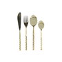 DKD Home Decor Set de Cubertería Dorado Inox de 16 Piezas