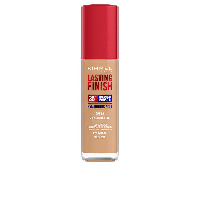 Rimmel London #170-Wheat Lasting Finish Hydration Boost Base de Maquillaje con SPF20 30 ml Rimmel London #170-Wheat Lasting Finish Hydration Boost Base de Maquillaje con SPF20 30 ml