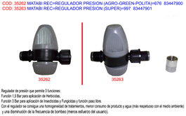 Matabi Regulador de Presión Super 997