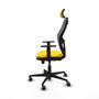 PIQUERAS Y CRESPO Silla de Oficina Jorquera con Mecanismo Sincro/Traslack, Amarillo y Negro