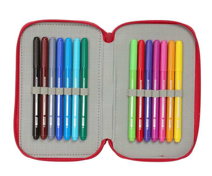 Safta Plumier Triple Sevilla FC 37 Pcs Resistente Al Agua 12,5x19,5x5,5 cm