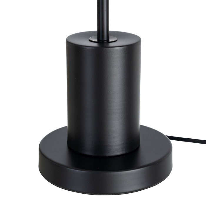 Lámpara Mesa Negro Tejido-Metal 30 X 30 X 65 cm