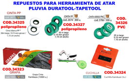 DURATOOL Cuchilla para Herramienta de Atar Tapetool, 3 Unidades