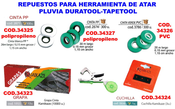 DURATOOL Cuchilla para Herramienta de Atar Tapetool, 3 Unidades DURATOOL Cuchilla para Herramienta de Atar Tapetool, 3 Unidades