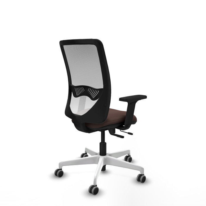 PIQUERAS Y CRESPO Silla de oficina Zulema con mecanismo Sincro/Traslack, Marrón oscuro y Blanco PIQUERAS Y CRESPO Silla de oficina Zulema con mecanismo Sincro/Traslack, Marrón oscuro y Blanco