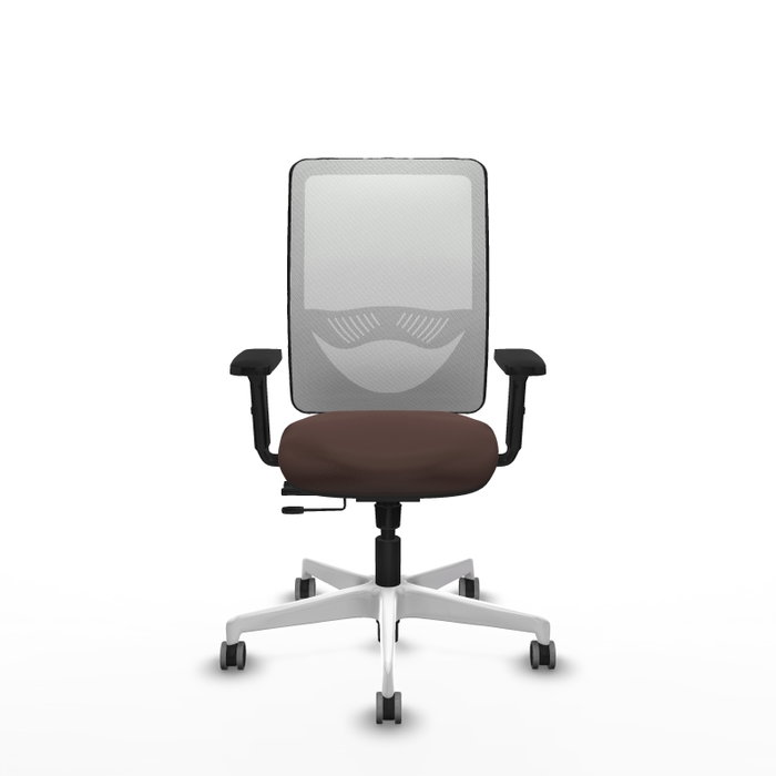 PIQUERAS Y CRESPO Silla de oficina Zulema con mecanismo Sincro/Traslack, Marrón oscuro y Blanco PIQUERAS Y CRESPO Silla de oficina Zulema con mecanismo Sincro/Traslack, Marrón oscuro y Blanco