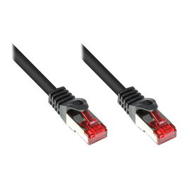 GoodConnections Cable de Red Patch Cat6 S/FTP, Blindado, 250 MHz, 2 m, Negro, RJ-45 Macho, Alcasa 8060-020S
