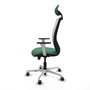 PIQUERAS Y CRESPO Silla de oficina Zulema con mecanismo Sincro/Traslack Verde esmeralda y Blanco