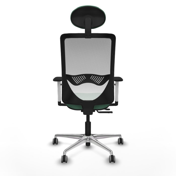 PIQUERAS Y CRESPO Silla de oficina Zulema con mecanismo Sincro/Traslack Verde esmeralda y Blanco PIQUERAS Y CRESPO Silla de oficina Zulema con mecanismo Sincro/Traslack Verde esmeralda y Blanco