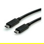ROLINE 11.02.9057 Cable USB-C a USB-C 3.2 Gen 2 10 Gbps PD 100W 20V/5A Negro 1m