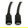 ROLINE 11.02.9057 Cable USB-C a USB-C 3.2 Gen 2 10 Gbps PD 100W 20V/5A Negro 1m