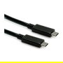 ROLINE 11.02.9057 Cable USB-C a USB-C 3.2 Gen 2 10 Gbps PD 100W 20V/5A Negro 1m