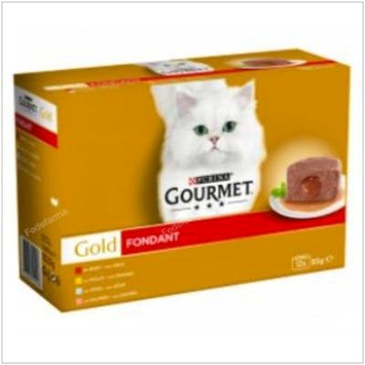 Purina Gourmet Gold Multi Fondant Buey Atún Salmón 12x85g