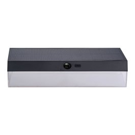 Edm Aplique solar rectangular 4 W 500 lm, 3.000/4.000/6.500 K, con sensor, Negro