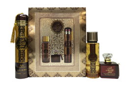 Ard Al Zaafaran Shams Al Emarat Khususi Gift Set 100ml EDP + 250ml Body Mist + 300ml Air Freshener