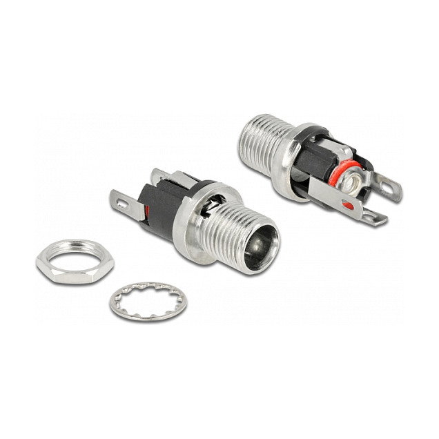 DeLOCK Conector DC 5,5 x 2,5 x 12,0 mm Hembra para Montaje DeLOCK Conector DC 5,5 x 2,5 x 12,0 mm Hembra para Montaje
