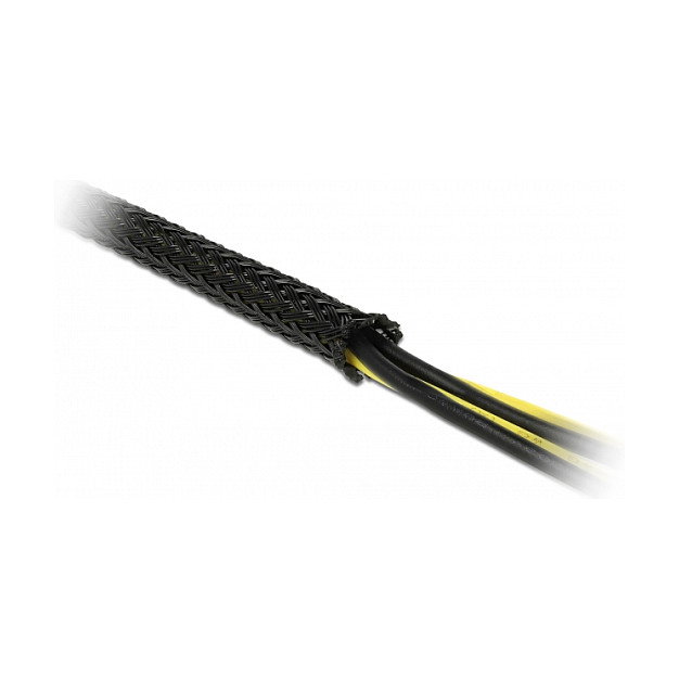 DeLOCK Funda trenzada estirable 10 m x 25 mm negro
