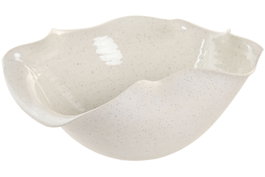 DKD Home Decor Centro de Mesa de Cerámica Orgánico Artesanal Blanco