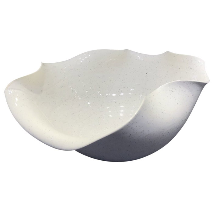 DKD Home Decor Centro de Mesa de Cerámica Orgánico Artesanal Blanco