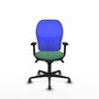 PIQUERAS Y CRESPO Silla de oficina Jorquera Verde Esmeralda y Azul