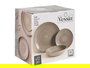 Vessia Set Vajilla 12 Piezas Espiral Gris Loza Cerámica 28x29x19.5 cm (Set de 2)