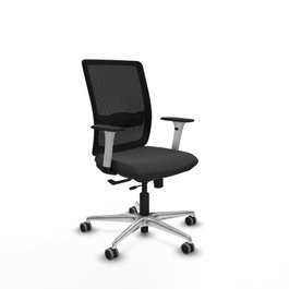 PIQUERAS Y CRESPO Silla de oficina Haches Gris oscuro y Negro