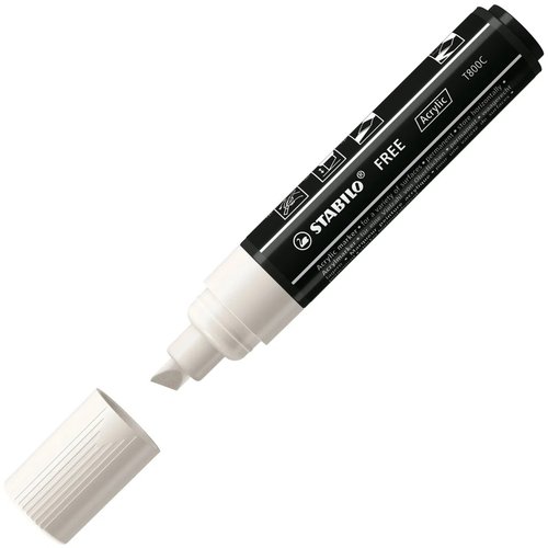 STABILO Arty Line T800C Marcador Acrílico Blanco Puro 4-10 mm Set de 5 STABILO Arty Line T800C Marcador Acrílico Blanco Puro 4-10 mm Set de 5
