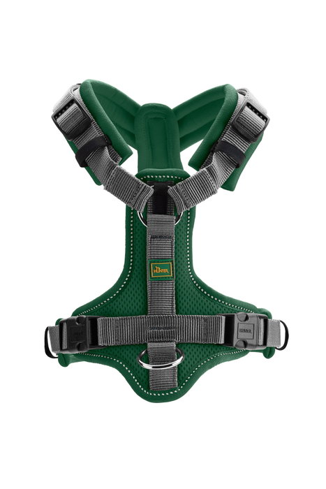 Hunter Arnés Maldon Up XS-S Cuello 38-62 cm Vientre 37-53 cm Verde Oscuro Ajustable Reflectante