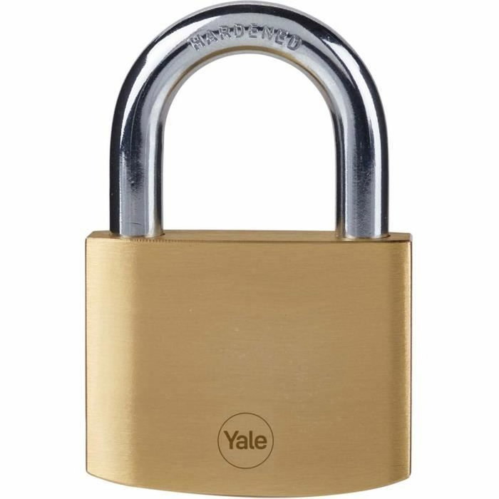 Yale Candado de latón 60 mm con grillete de acero cementado Yale Candado de latón 60 mm con grillete de acero cementado