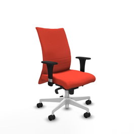 PIQUERAS Y CRESPO Silla Albacete confidente, Mecanismo Sincro, Naranja oscuro