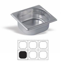 Vollrath Pujadas Cubeta Gastronorm GN 1/6 en Acero Inoxidable 18/10, Capacidad 2.2 Litros (15 cm de Alto)