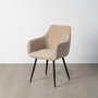 Silla Beige Tejido-Metal Contract 55 X 58,50 X 84 cm (Set de 2)