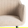 Silla Beige Tejido-Metal Contract 55 X 58,50 X 84 cm (Set de 2)