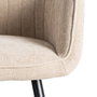 Silla Beige Tejido-Metal Contract 55 X 58,50 X 84 cm (Set de 2)