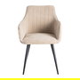 Silla Beige Tejido-Metal Contract 55 X 58,50 X 84 cm (Set de 2)