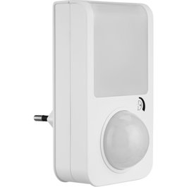 Rev Lámpara de pared LED con enchufe y detector de movimiento 2,5 W blanca