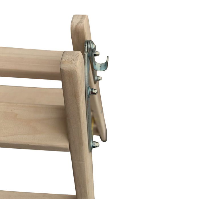 Plabell Escalera de Madera BLD-4, 4 Peldaños, 114cm, Doble Subida, Especial Pintores y Electricistas